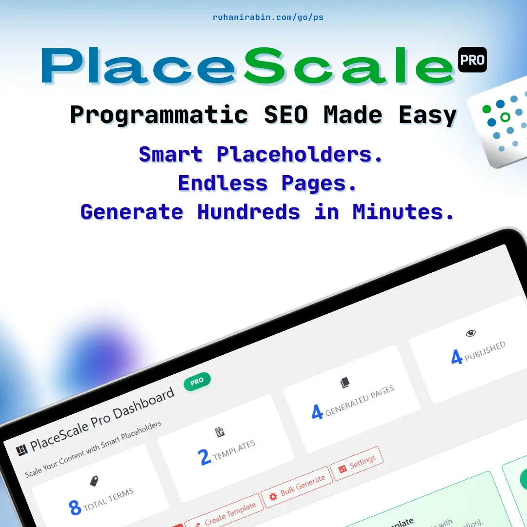 PlaceScale Pro - Programmatic SEO for WordPress